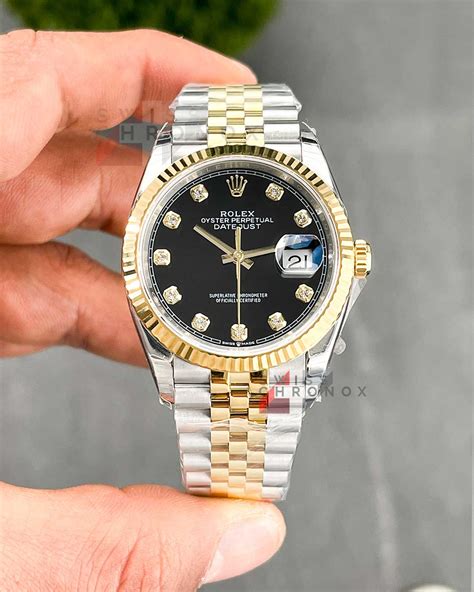 Rolex Datejust 36 36mm Black Diamond Dial 